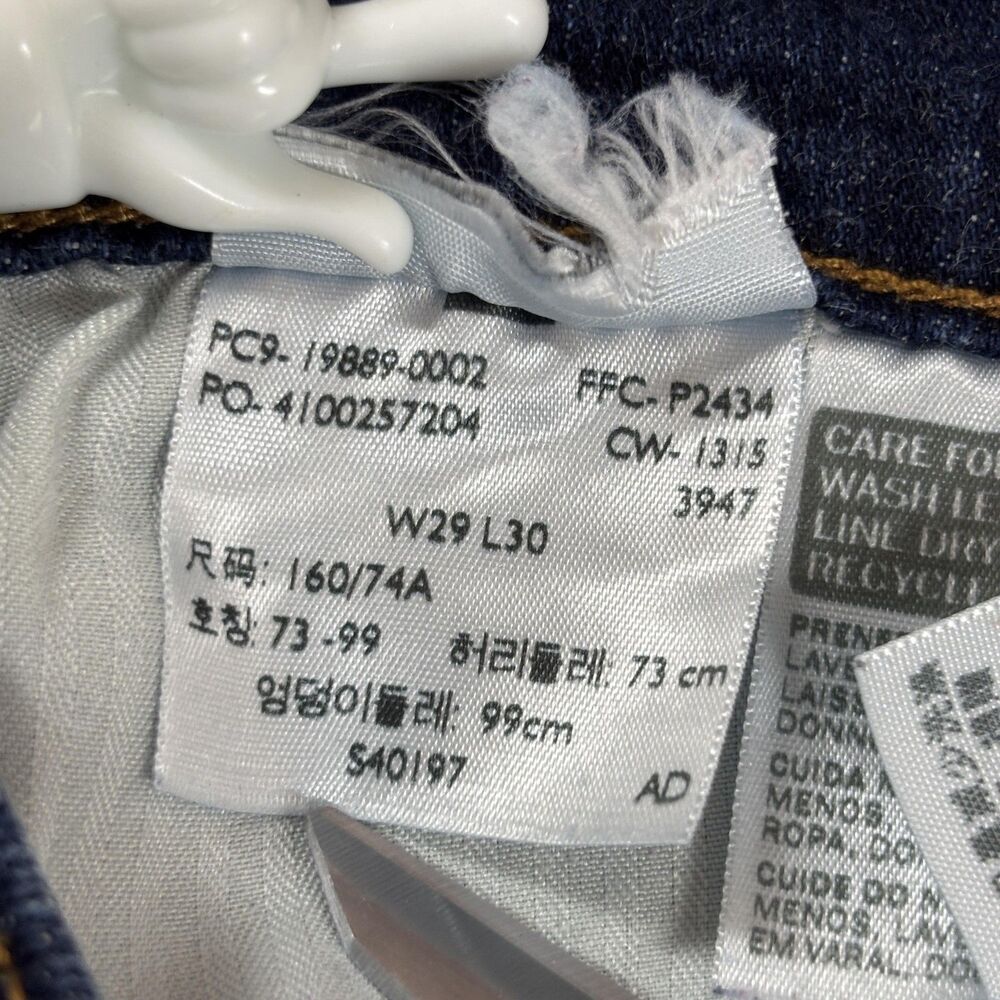 Levis 414 Relaxed Straight Jeans Women's 29x28 Blue Dark Wash Mid Rise Denim - Picture 10 of 10
